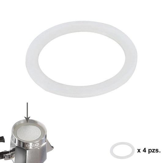 Junta Goma Silicona Cafetera Aluminio Classic / Inducción 2 Tazas (4 Unidades)_0