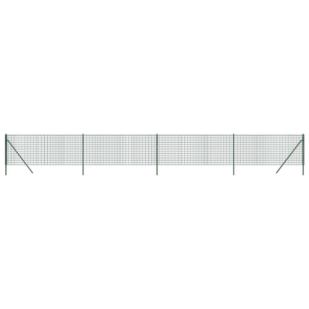 Cerca De Alambre De Acero Galvanizado Verde 1,1x10 M / Vetonek_3