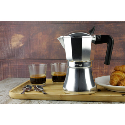 Cafetera Italiana Inducción 6 Tazas Café, Aluminio, Todo Tipo Cocinas, Vitrocerámica, Gas Fagor 81cffgacu06 Plata_3