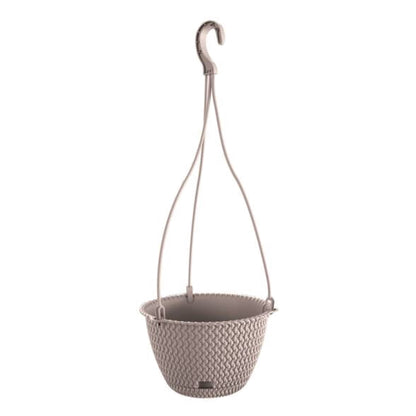 Maceta Redonda Colgante 4,8l Prosperplast Splofy Round W De Plastico En Color Mocca, Ø27 X 16,6 Cm_0