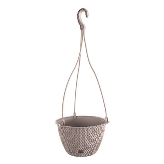 Maceta Redonda Colgante 4,8l Prosperplast Splofy Round W De Plastico En Color Mocca, Ø27 X 16,6 Cm_0