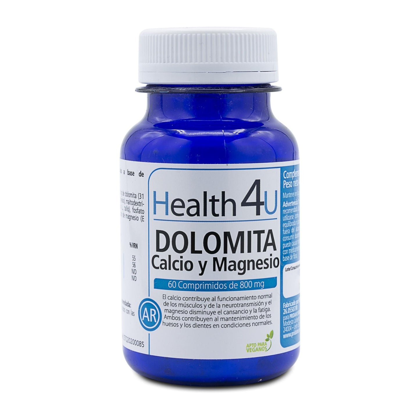 H4U Dolomita Cálcio e Magnésio 60 comprimidos de 800 mg