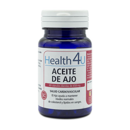 Óleo de alho 458 mg 60 cápsulas gelatinosas H4U