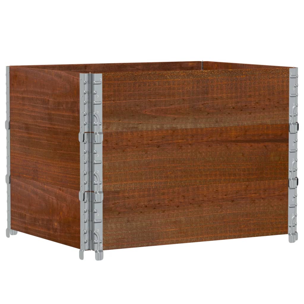 Jardinera De Madera Maciza De Pino Marrón 80x60 Cm_4