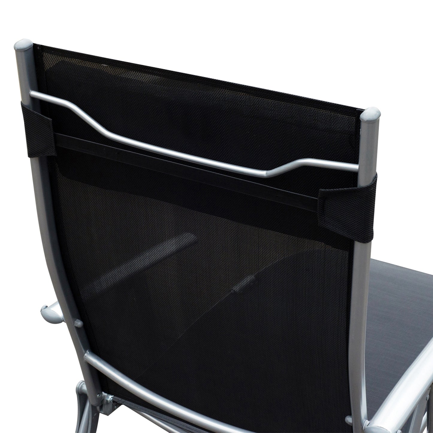 Outsunny Conjunto De 2 Tumbonas Plegables Con Almohada 137x63,5x100,5 Cm Negro_4