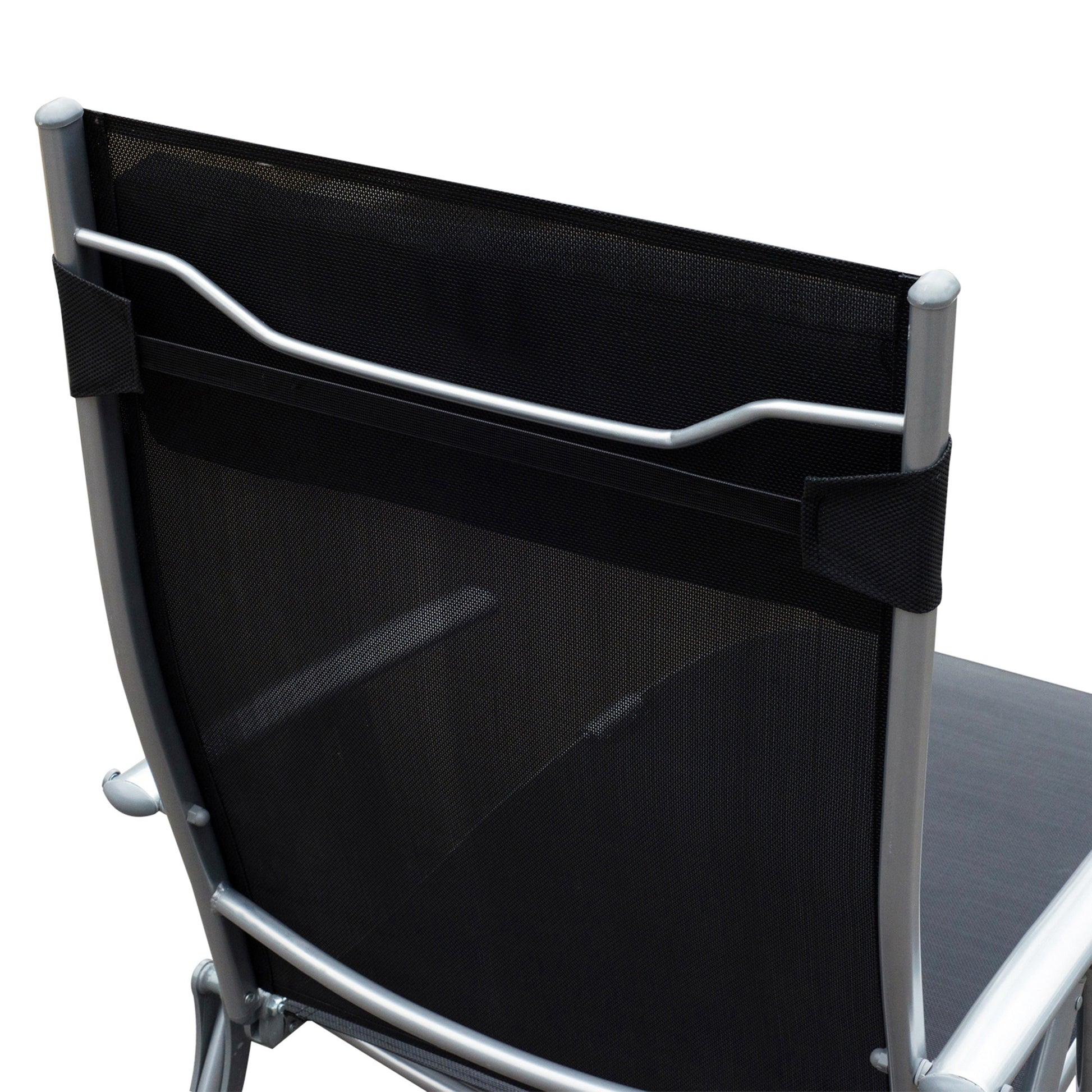 Outsunny Conjunto De 2 Tumbonas Plegables Con Almohada 137x63,5x100,5 Cm Negro_4