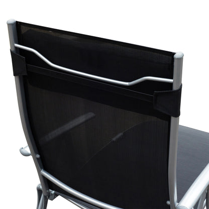 Outsunny Conjunto De 2 Tumbonas Plegables Con Almohada 137x63,5x100,5 Cm Negro_4