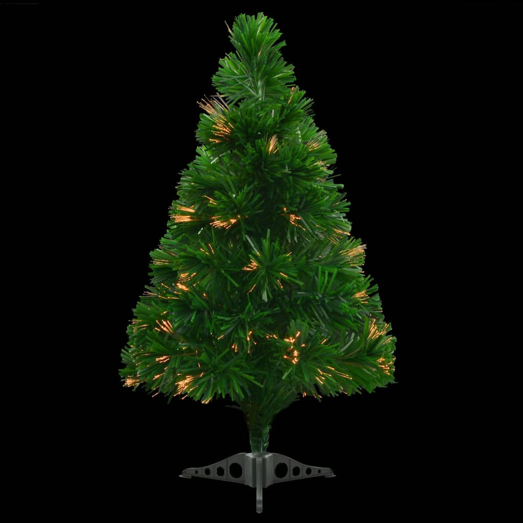 Vidaxl Árbol De Navidad Artificial Fibra Óptica Verde 64 Cm_3
