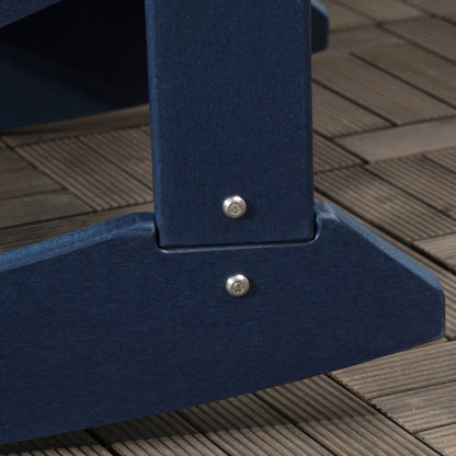 Outsunny Silla Mecedora De Jardín De Estilo Adirondack 73,5x93x91,5 Cm Azul_3