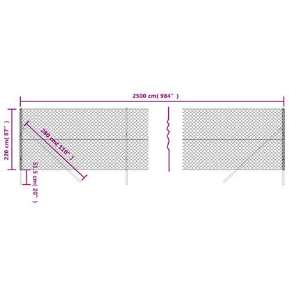 Cerca De Alambre Plateado 2,2x25 M / Vetonek_3