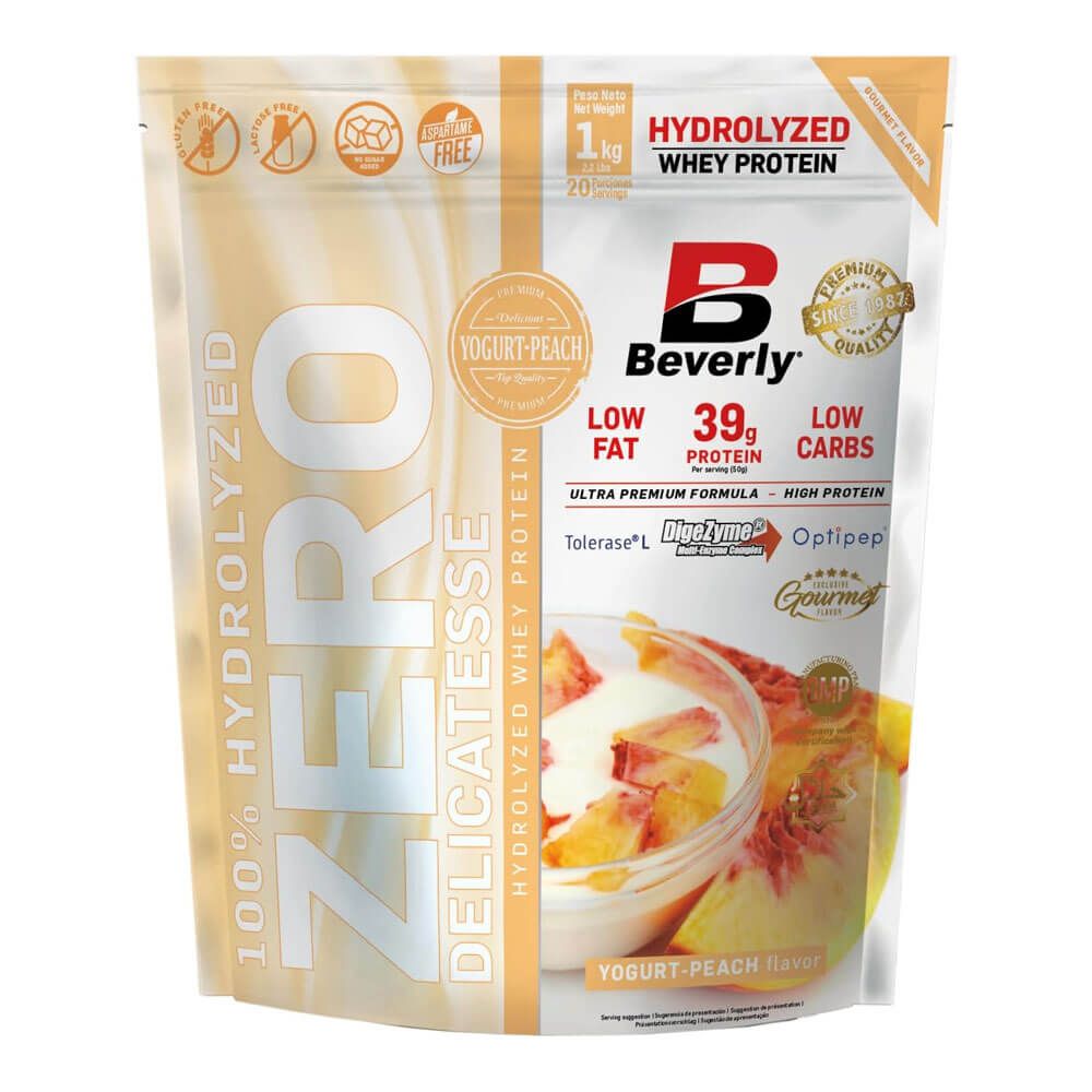 100% Hydrolyzed Zero Delicatesse - 1kg - Yogurt Melocoton - Proteína Hidrolizada De Suero - Beverly Nutrition_0
