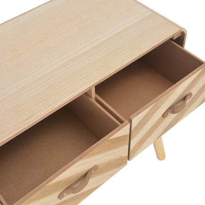 Mesa Consola De Madera Maciza 100x35x68 Cm_3