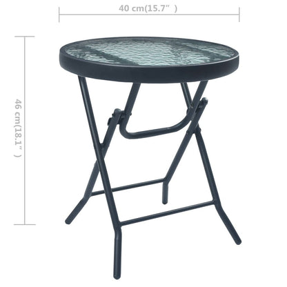 Vidaxl Mesa Y Sillas De Bistró 3 Piezas Acero Gris Taupe_2