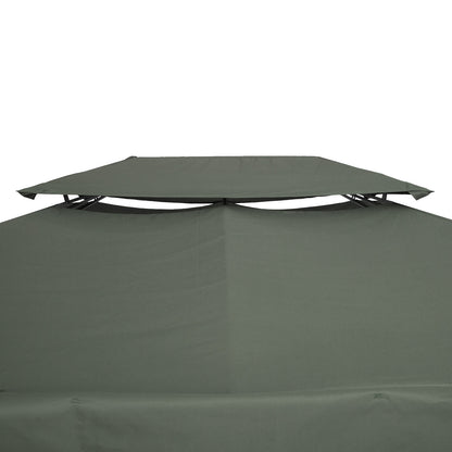 Outsunny Techo De Repuesto 4x3 M Para Cenador Jardín Exterior 2 Niveles Gris_4