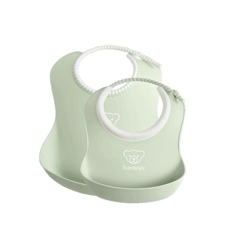 Conjunto de 2 babetes em azul pastel