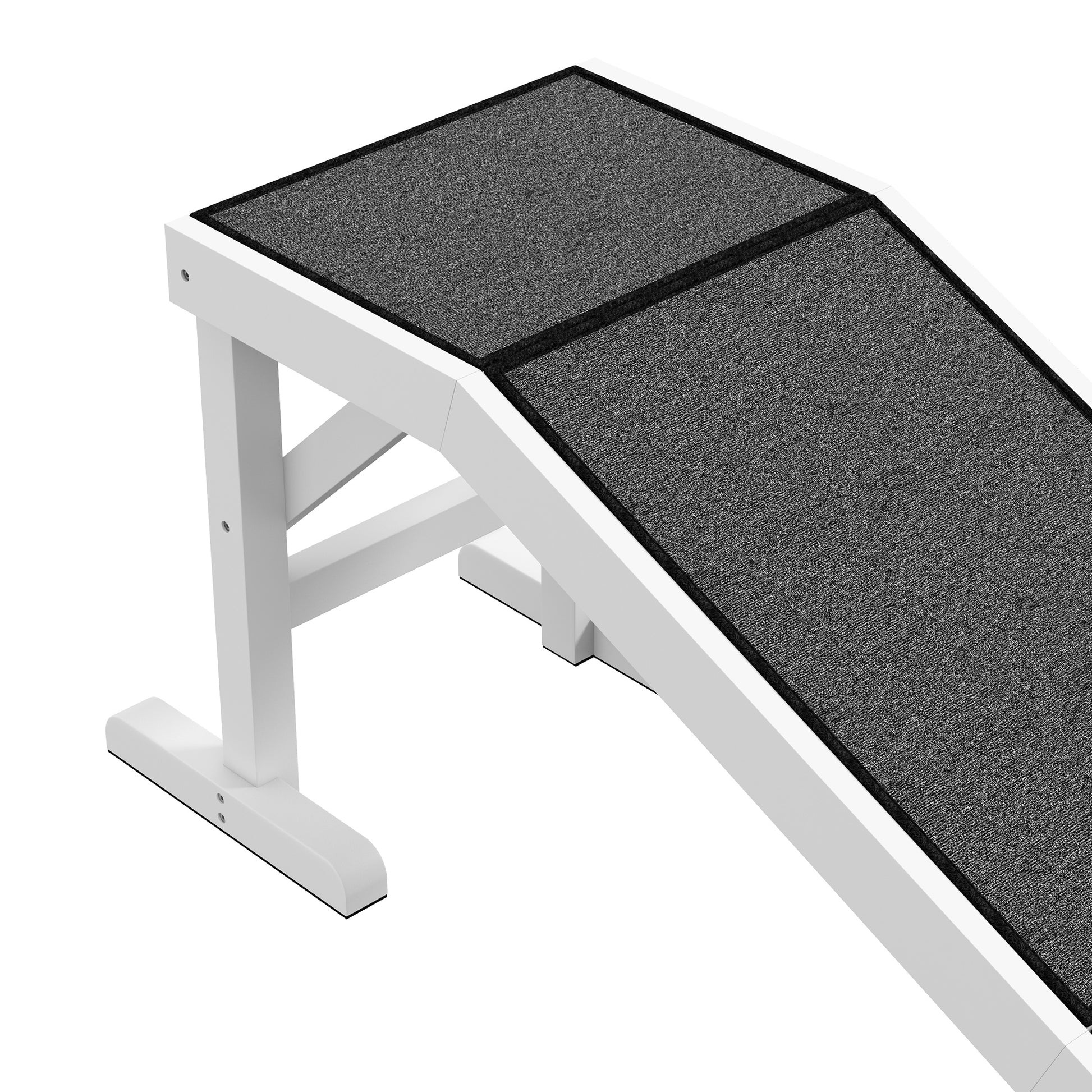 Pawhut Rampa Para Perros De Madera Con Alfombra Antideslizante 152x40x50 Cm_3