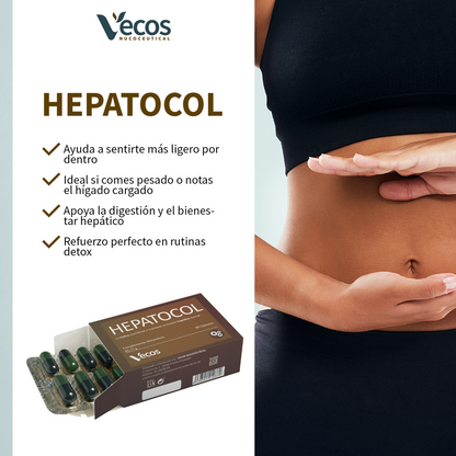 Hepatocol VECOS (90 Cápsulas) | Control de hígado graso | Metabolismo de las grasas | Colina + Betaína_3