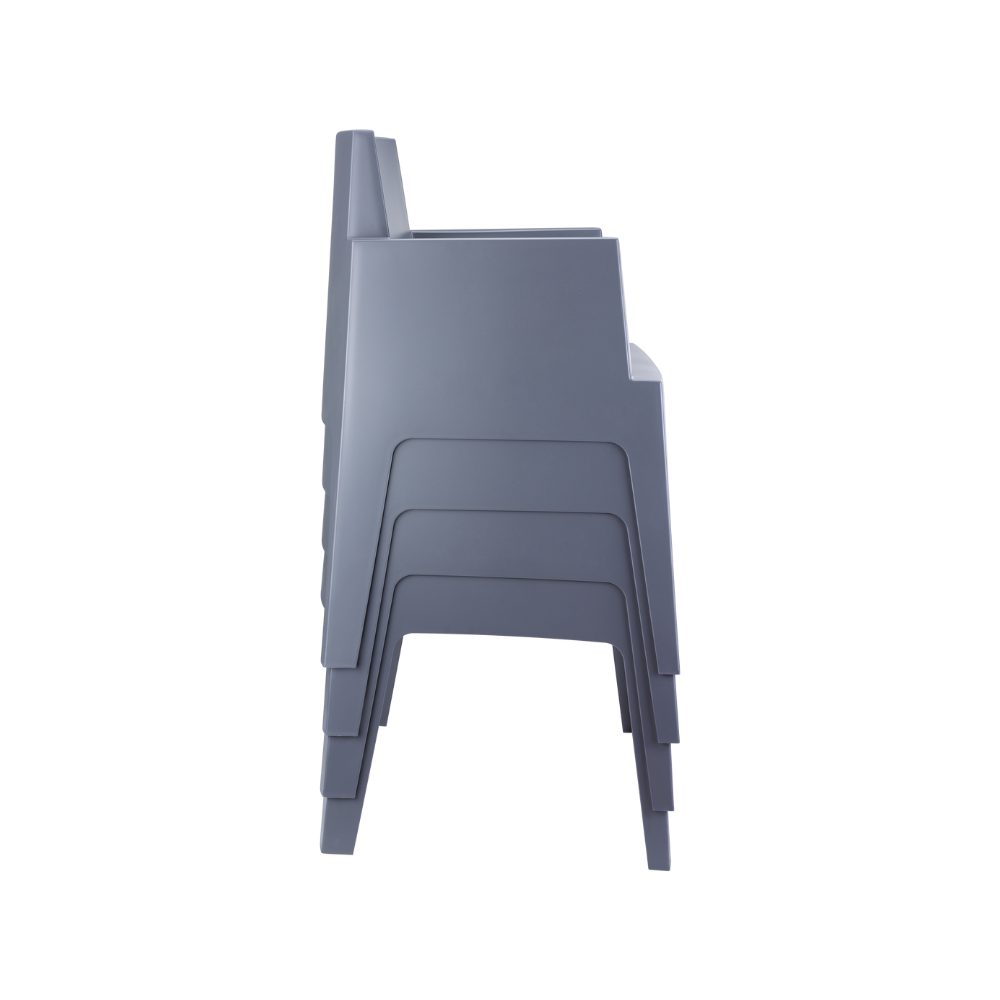 Siesta Exclusive Pack De 2 Sillones Para Exterior Box Gris Negro_4
