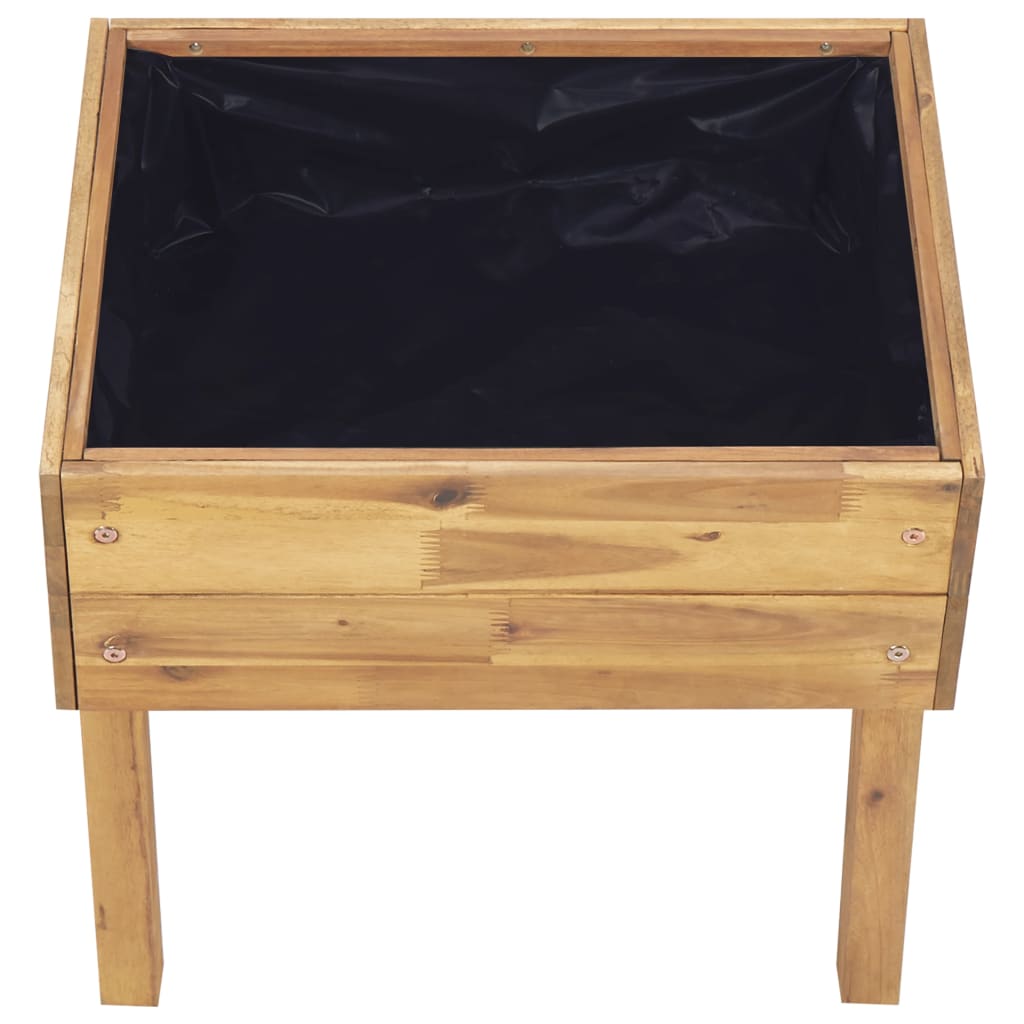 Jardinera Elevada De Madera Maciza De Acacia 50x40x45 Cm_4