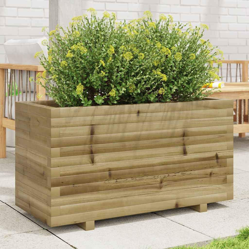 Jardinera Madera De Pino Impregnada 90x40x49,5 Cm_1