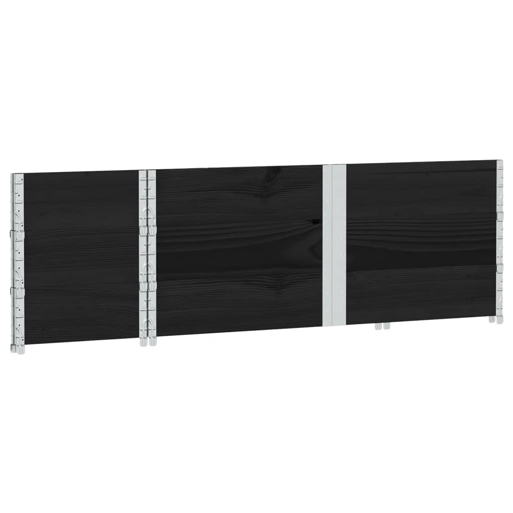 Jardinera De Madera Maciza De Pino Negro 150x50 Cm_5