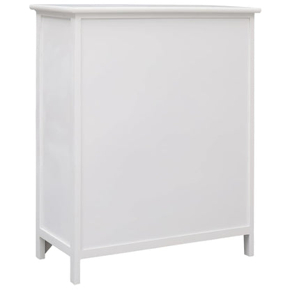 Armario Auxiliar 6 Cajones Madera Paulownia Blanco 60x30x75 Cm_2