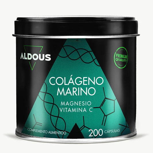 Colagénio Hidrolisado Puro com Magnésio e Vitamina C Aldous 200 Cápsulas