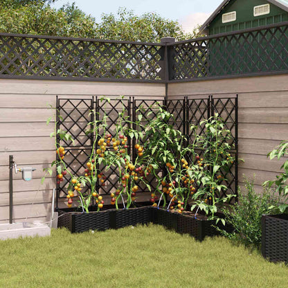 Macetero De Jardín 5 Uds. Negro 120 X 120 X 126 Cm Pp_1