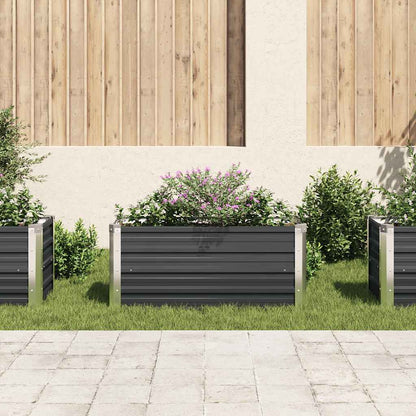 Arriate De Acero Galvanizado Gris Antracita 100x40x45 Cm_2