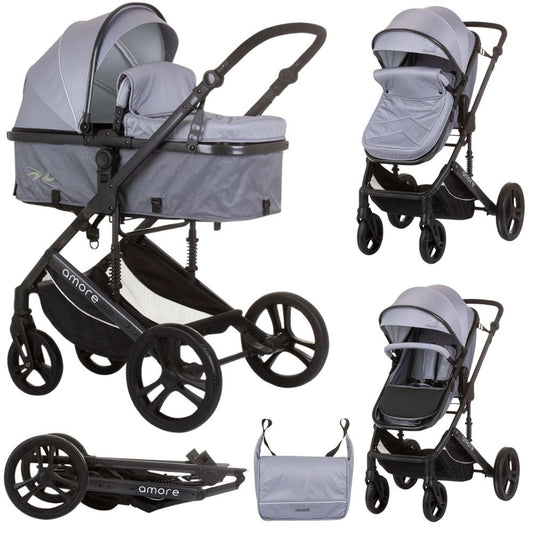 Carrito De Bebé Duo Convertible Amore Hasta 22 Kg Ash Grey_0