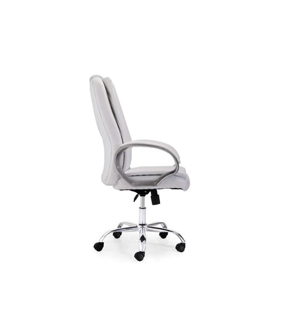 Sillón Giratorio Atlas En Símil Piel Blanco, 114-122 Cm(alto)64 Cm(ancho)68 Cm(largo)_5