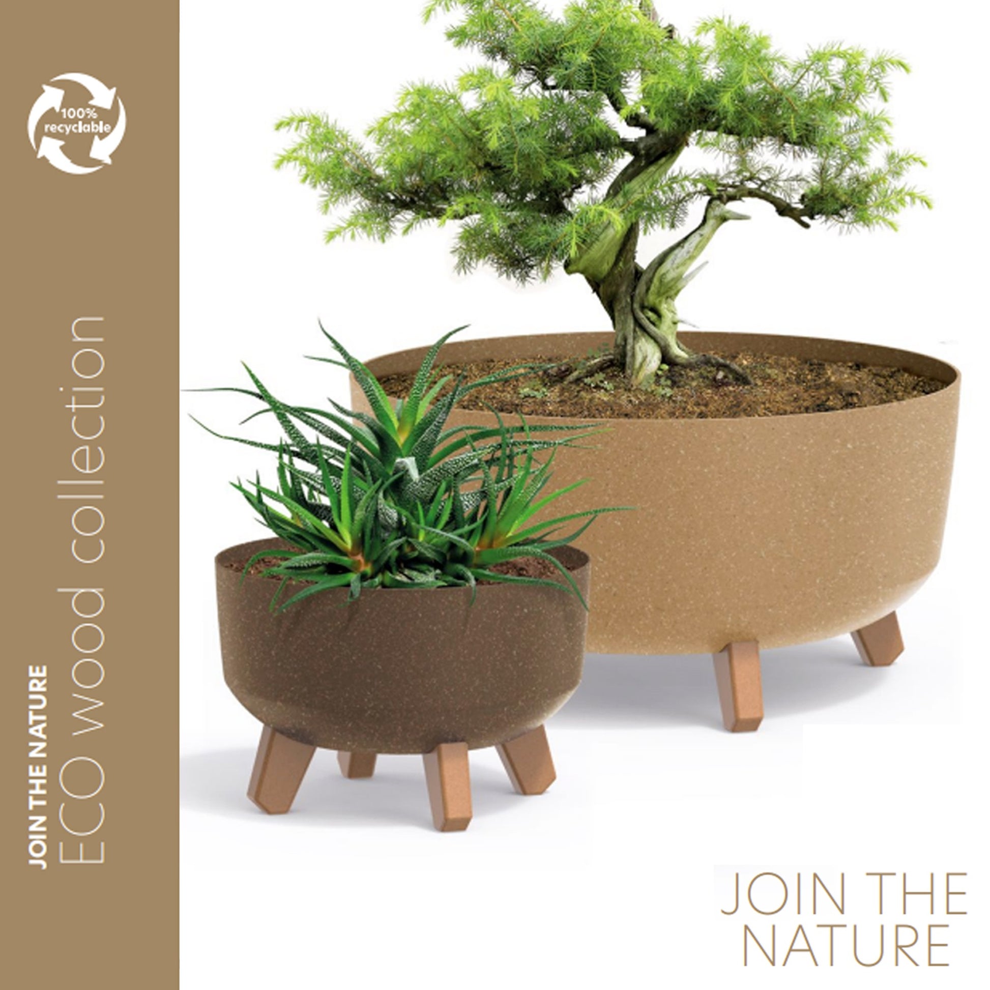 Macetero Color Café,sin Depósito , Colección Gracia De 23,5 X 23,5 X 15,5 Cm, Capacidad De 3,8 L.