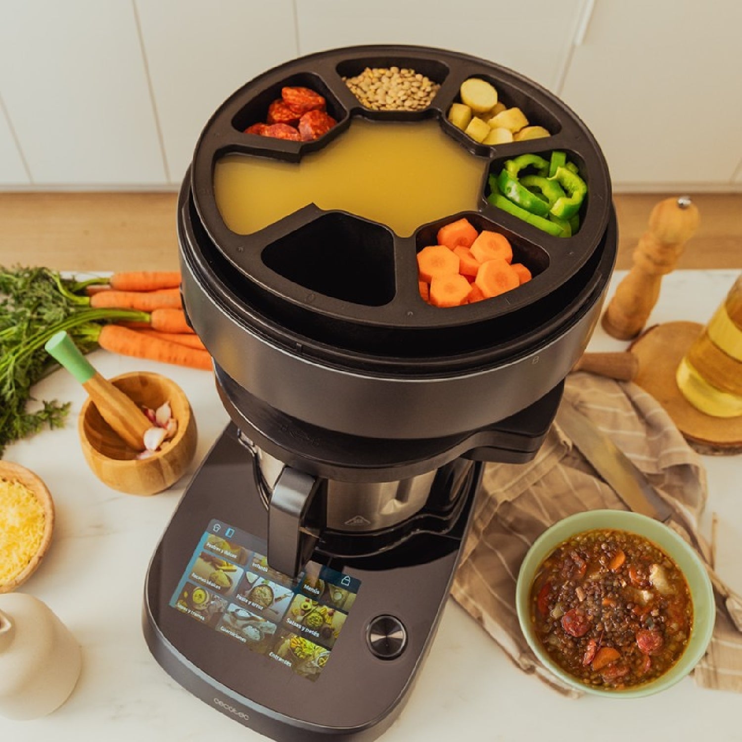 Robot De Cocina Multifunción Con Dispensador De Alimentos Mambo Cooking Unique. 2200 W, 45 Funciones, Miles De Recetas Guiadas, Jarra Unique De 5l,_2