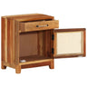 Mesa de cabeceira de madeira maciça reciclada 40x30x50 Cm