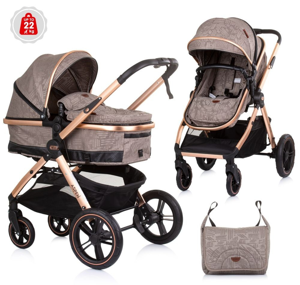 Carrito De Bebé Dúo Convertible Aspen Hasta 22 Kg Sand_0