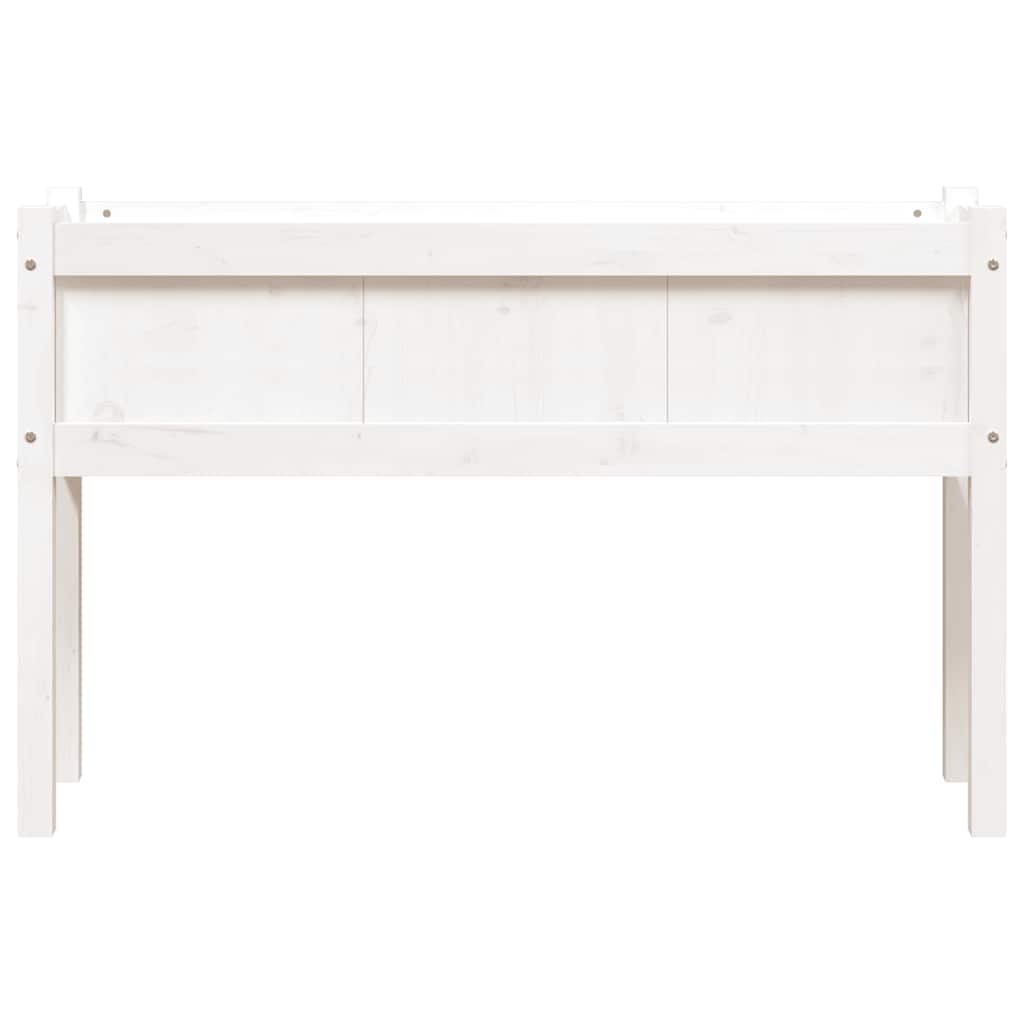 Jardineras Exterior Con Patas 2 Uds Madera Maciza Pino Blanco_4