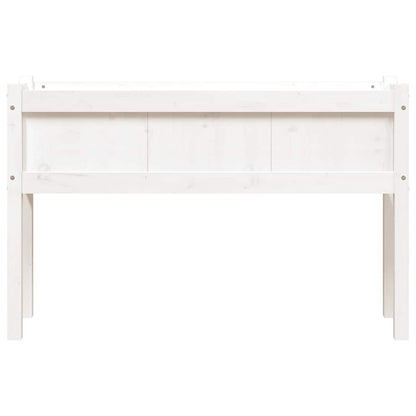 Jardineras Exterior Con Patas 2 Uds Madera Maciza Pino Blanco_4