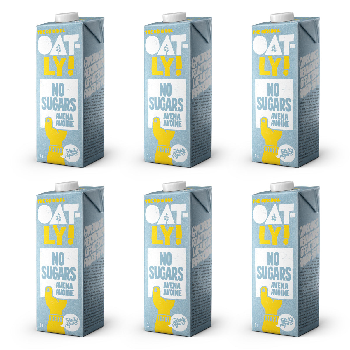 Embalagem de 6 bebidas de aveia sem açúcar, Oatly, 1 L