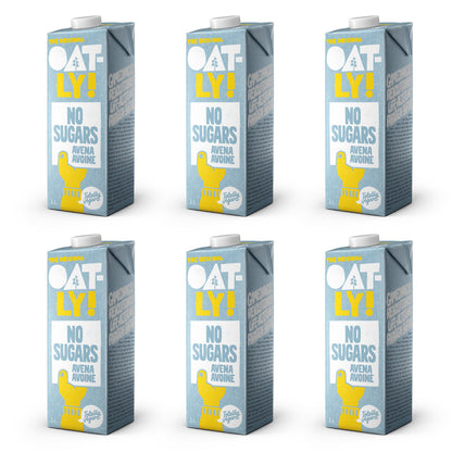 Embalagem de 6 bebidas de aveia sem açúcar, Oatly, 1 L