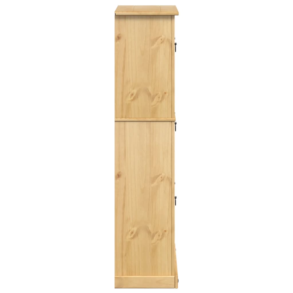 Mueble Zapatero Corona Madera Maciza De Pino 99x32x138 Cm / Vetonek_0