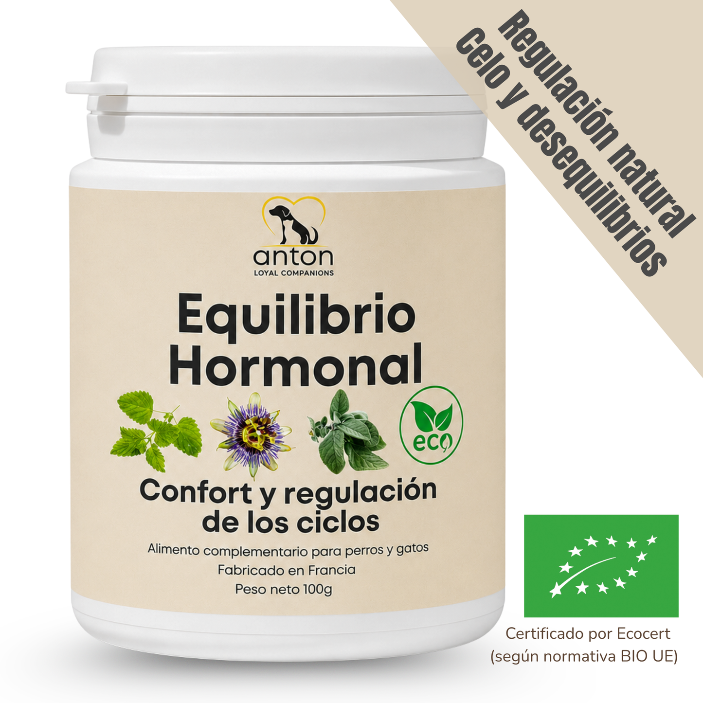 Suplemento natural para el equilibrio hormonal de perros y gatos – ECO 100 g_0
