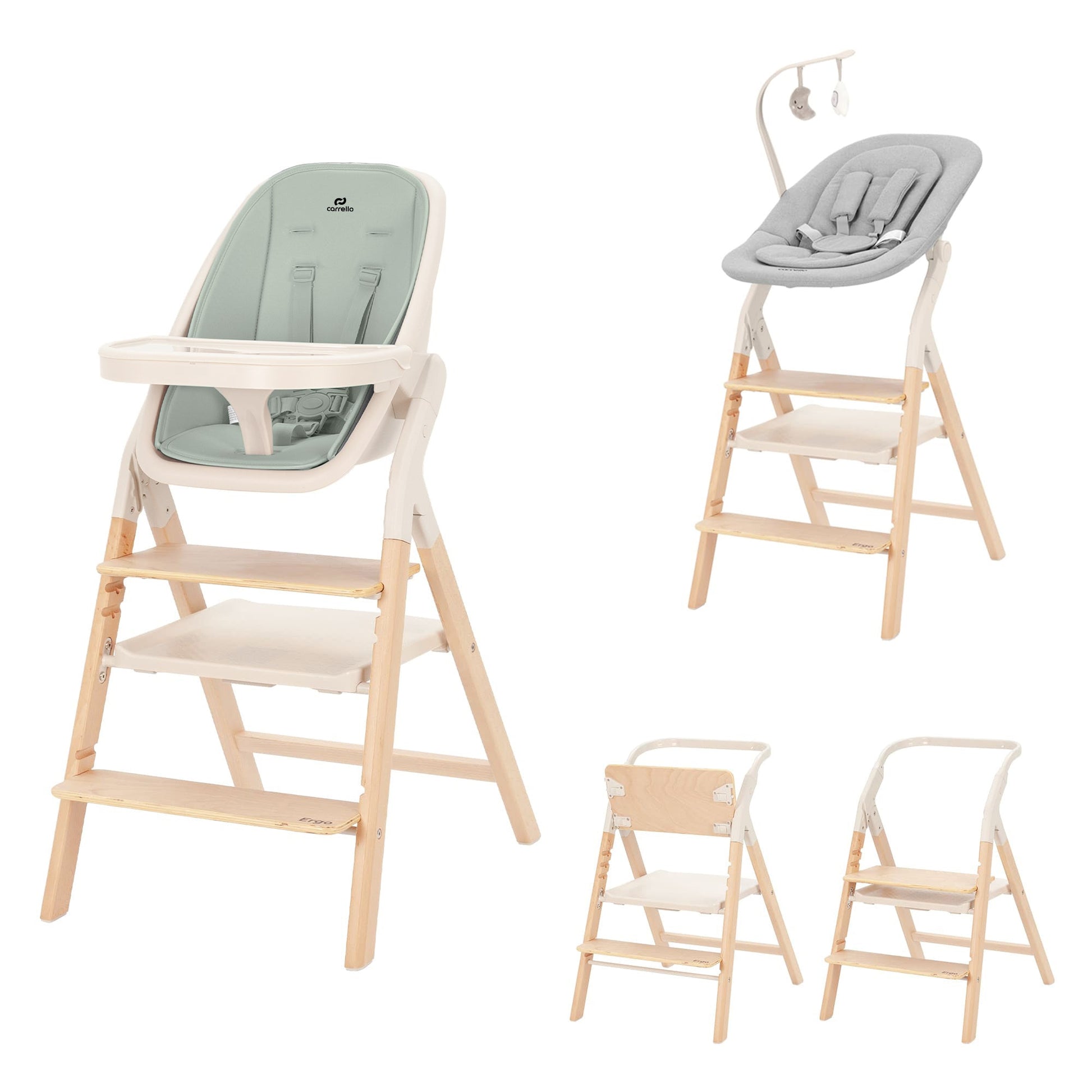 Carrello Trona Evolutiva Para Bebé Ergo 4en1 Elora Green_5