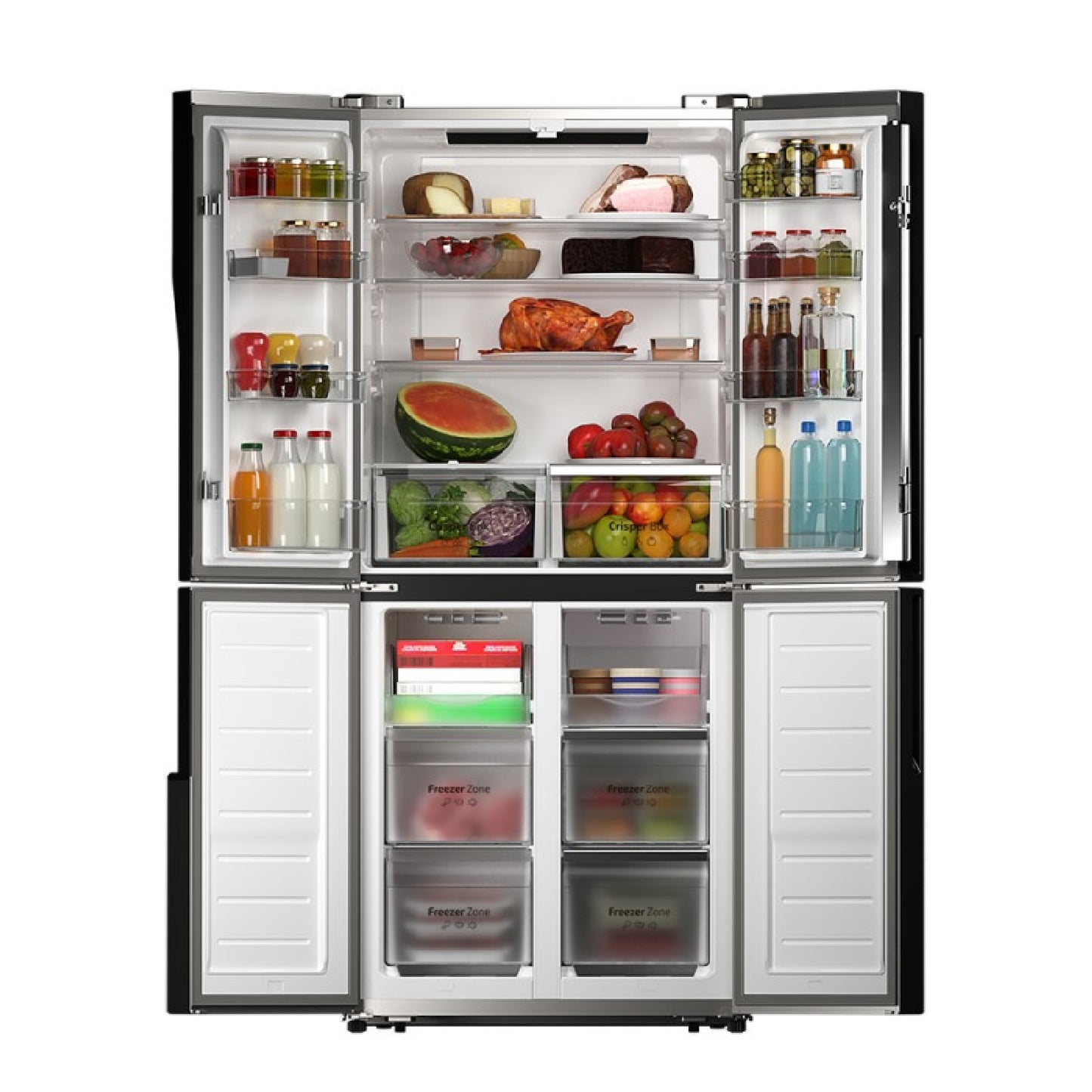 Cecotec Frigorífico Americano 4 Puertas Bolero Coolmarket 4d 454 Inox. 454 Litros Altura 1815 Cm Cross Door Compresor In_2
