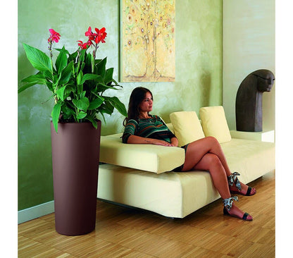 Veca Macetero Plástico Redondo Taupe 85 Cm_1