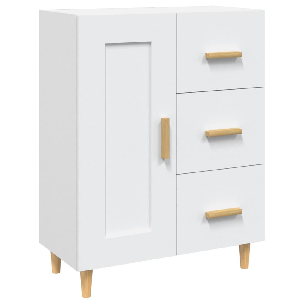 Aparador De Madera Contrachapada Blanco 69,5x34x90 Cm / Vetonek_0