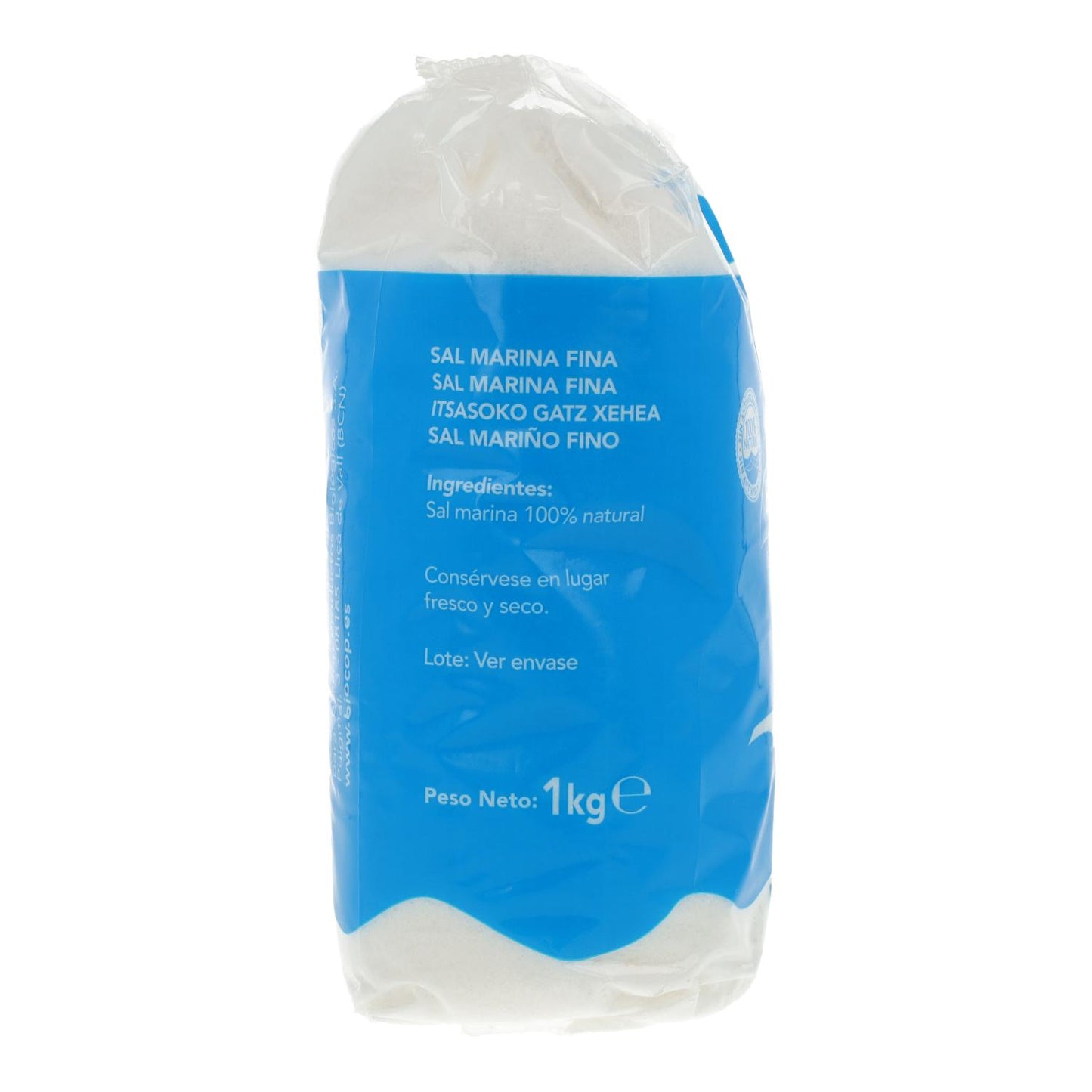 Embalagem com 2 sais finos do Atlântico, Biocop, 1 kg