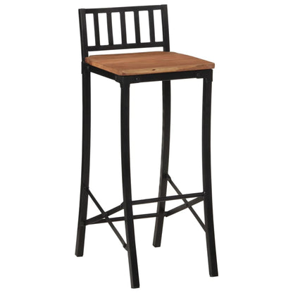 Taburetes Altos 4 Uds Madera Maciza De Acacia_2