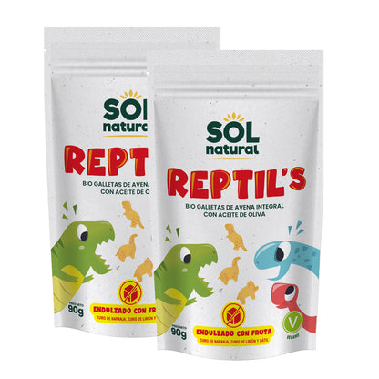 Embalagem de 2 Bolachas Infantis de Aveia e Fruta Biológicas Sol Natural, 90 g