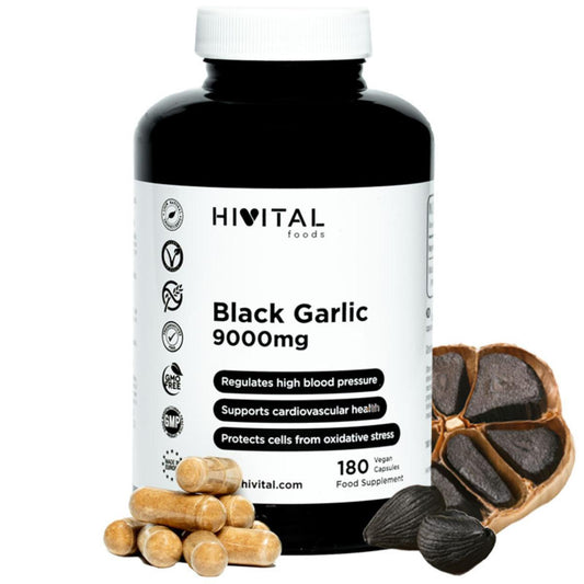 Alho preto 9000 mg 180 cápsulas vegan Hivital