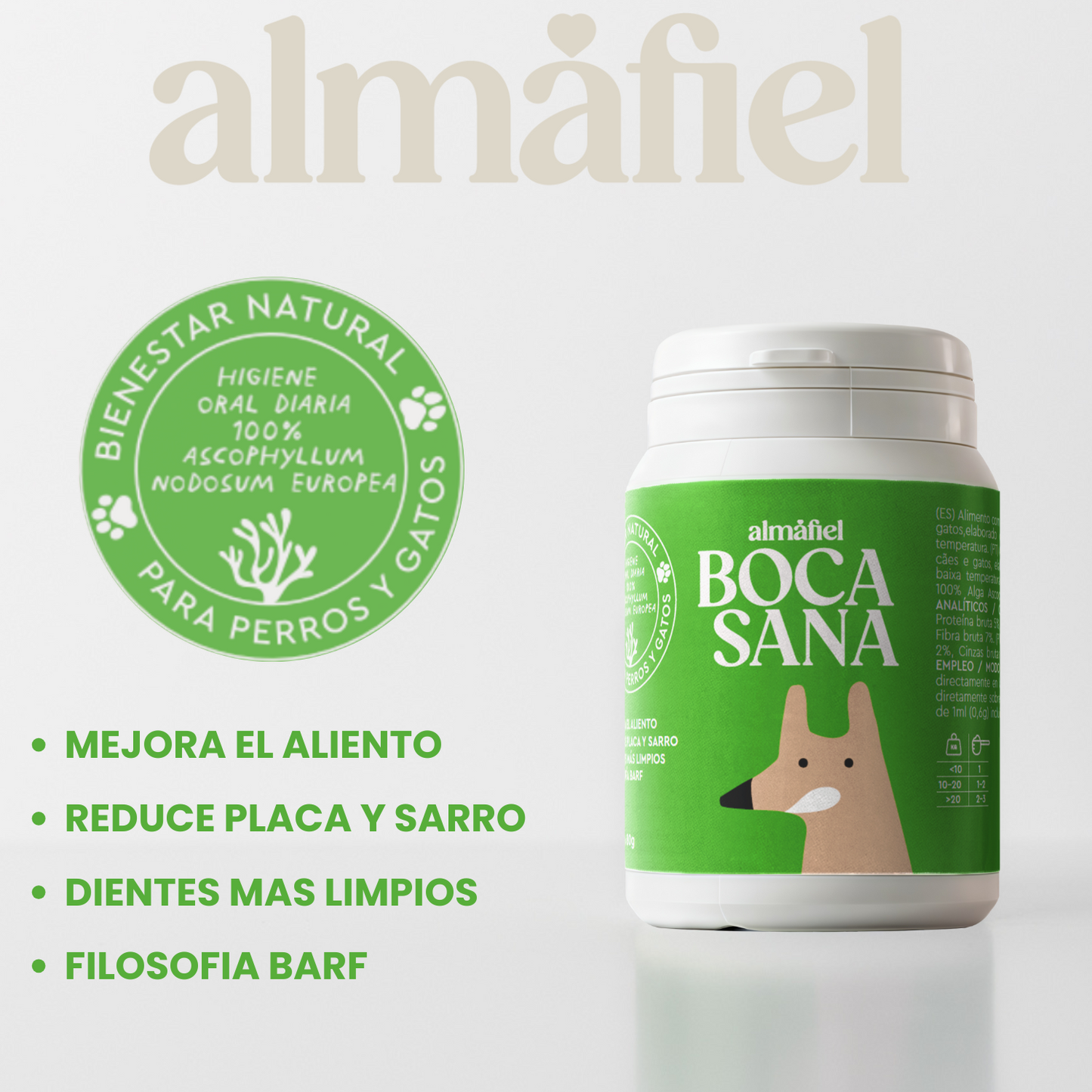 Boca Sana | Ascophyllum Nodosum | Reductor Mal Aliento Perros | Higiene Dental de Perros Y Gatos_1
